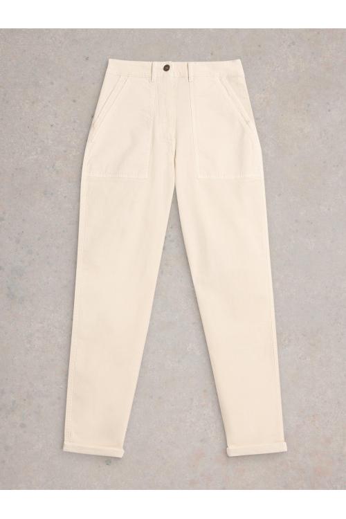 White Stuff Womens Twister Chino Trouser  in NAT_WHITE Art WS442668