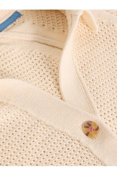 White Stuff Womens CHATERLY COLLAR CARDI  in NAT_WHITE Art WS443668