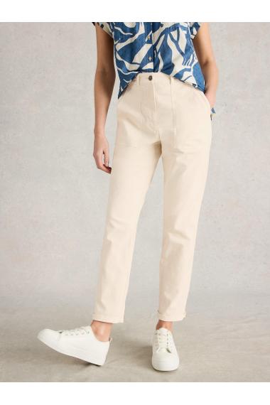 White Stuff Womens Twister Chino Trouser  in NAT_WHITE Art WS442668