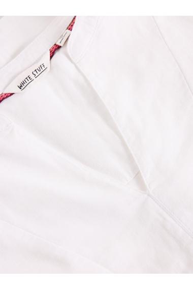 White Stuff Womens Ash Linen Blend Top  in NAT_WHITE Art WS442784