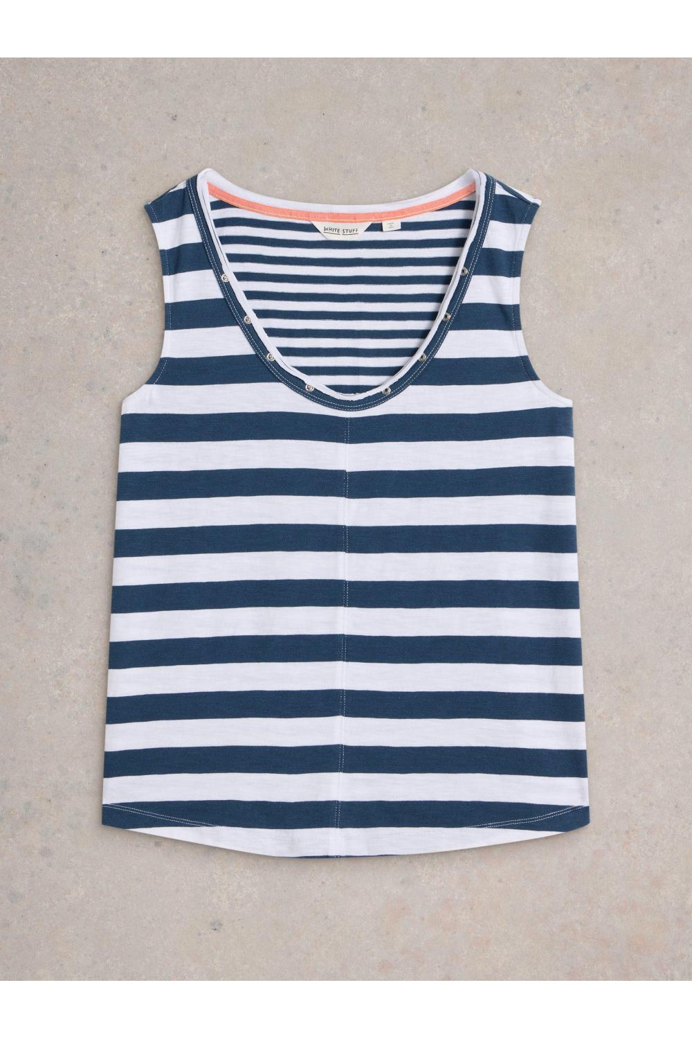 White Stuff Womens AVA STRIPE VEST  in NAVY_MULTI Art WS443687
