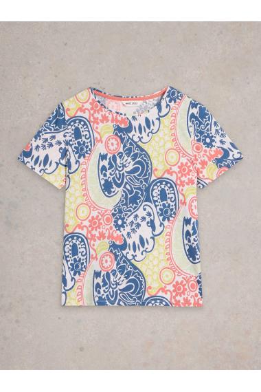 White Stuff Womens ABBIE TEE  in NAVY_MULTI Art WS443002