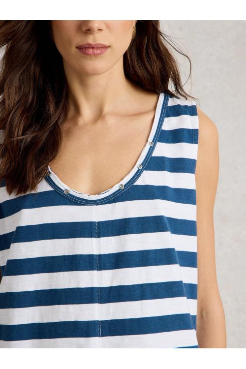 White Stuff Womens AVA STRIPE VEST  in NAVY_MULTI Art WS443687
