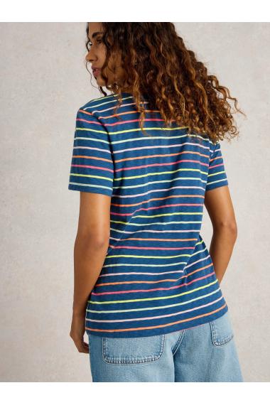 White Stuff Womens NADIA SHORT SLEEVE TEE  in NAVY_MULTI Art WS443689