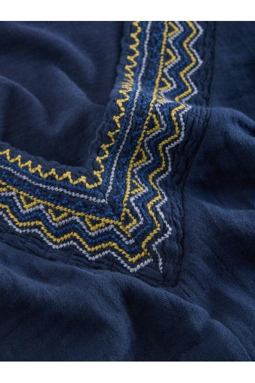 White Stuff Womens LUCIE EMBROIDERED TOP  in NAVY_MULTI Art WS443701