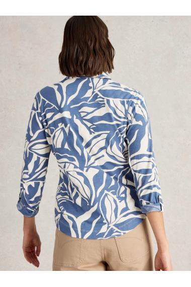 White Stuff Womens ANNIE JERSEY SHIRT  in NAVY_MULTI Art WS443735