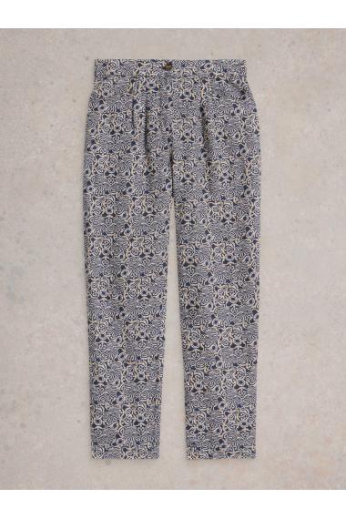 White Stuff Womens Rowena Linen Trouser  in NAVY_PR Art WS443438