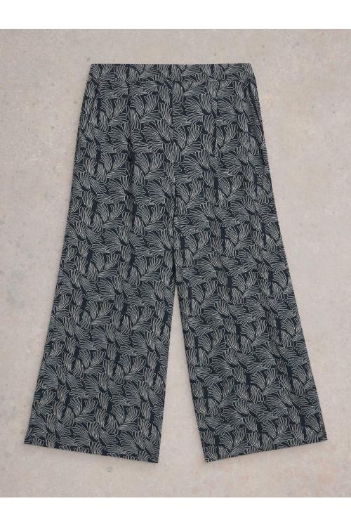 White Stuff Womens Lisette Crinkle Culotte  in NAVY_PR Art WS443417