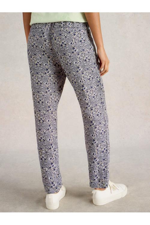 White Stuff Womens Rowena Linen Trouser  in NAVY_PR Art WS443438
