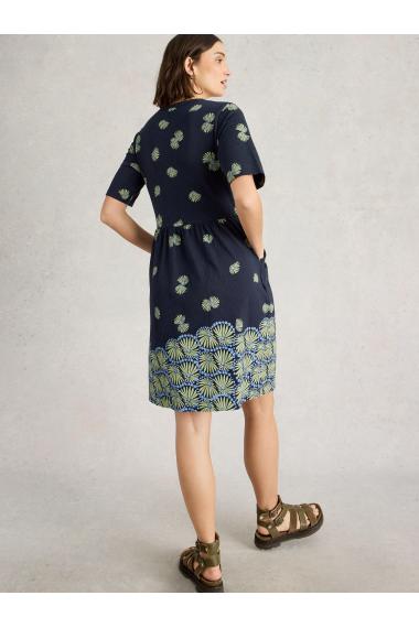 White Stuff Womens Thea Jersey Dress  in NAVY_PR Art WS443499