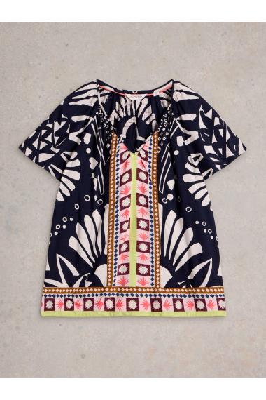 White Stuff Womens Imogen Top  in NAVY_PR Art WS443460