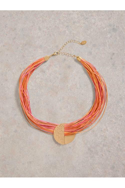 White Stuff Womens Multi Cord Necklace  in ORANGE_MLT Art WS443599