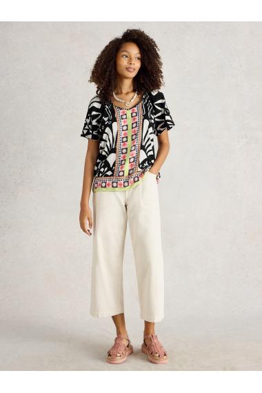 White Stuff Womens Imogen Top  in NAVY_PR Art WS443460