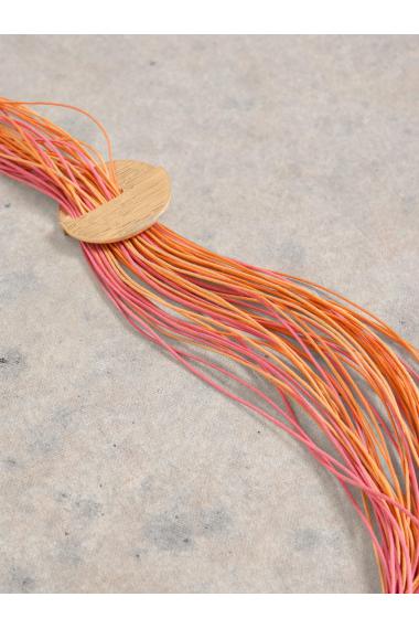 White Stuff Womens Multi Cord Necklace  in ORANGE_MLT Art WS443599