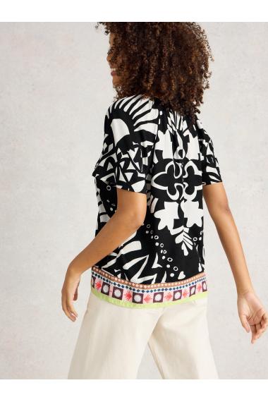 White Stuff Womens Imogen Top  in NAVY_PR Art WS443460