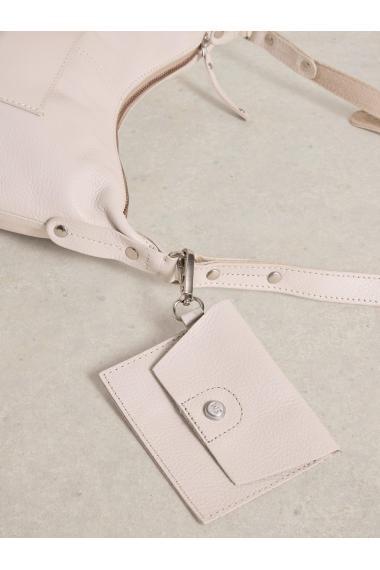 White Stuff Womens Fern Leather Crossbody  in PALE_IVORY Art WS441104