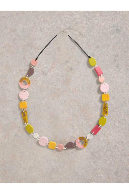White Stuff Womens Multi Resin Necklace  in PINK_MLT Art WS443598