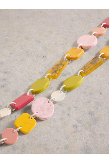 White Stuff Womens Multi Resin Necklace  in PINK_MLT Art WS443598