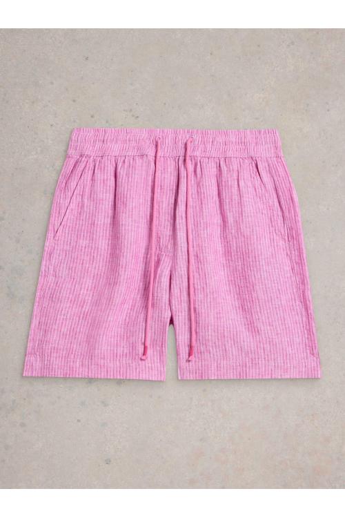 White Stuff Womens Belle Linen Short  in PINK_MLT Art WS443426