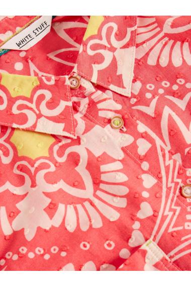 White Stuff Womens Ellie Organic Cotton Shirt  in PINK_PR Art WS443450