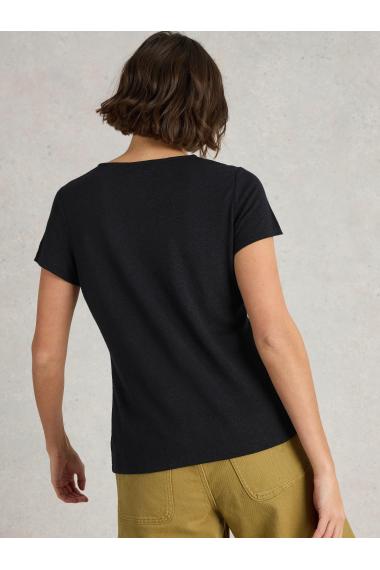 White Stuff Womens ELLIE LACE TEE  in PURE_BLK Art WS440832