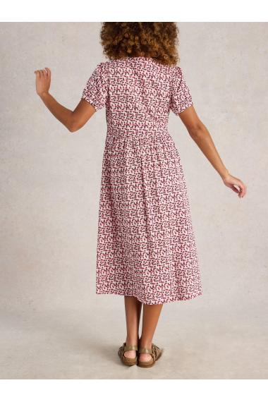 White Stuff Womens Leah Jersey Dress  in RED_MLT Art WS443501