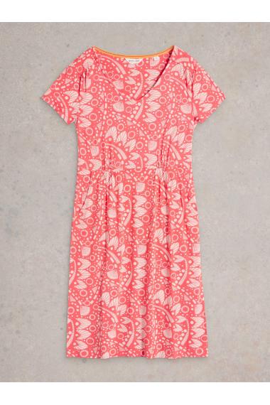 White Stuff Womens Tallie Jersey Dress  in RED_PR Art WS443077