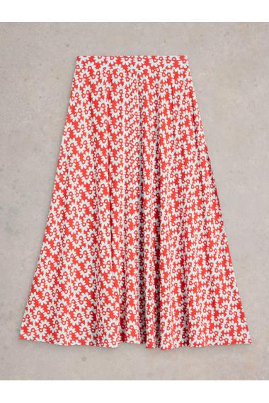 White Stuff Womens Jada Jersey Maxi Skirt  in RED_PR Art WS442802