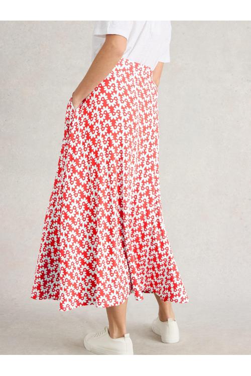 White Stuff Womens Jada Jersey Maxi Skirt  in RED_PR Art WS442802