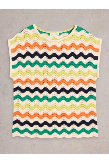 White Stuff Womens CALYPSO TEE  in WHITE_MLT Art WS443666