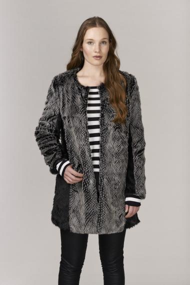 Unreal Fur URF8600715-GRB - Milky Way Coat Grey/Black