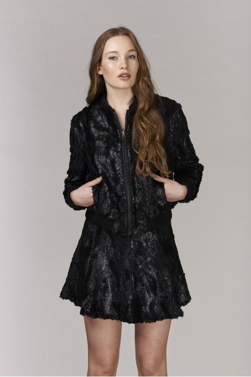 Unreal Fur URF8600225-BLK - Furry Belle Skirt Black
