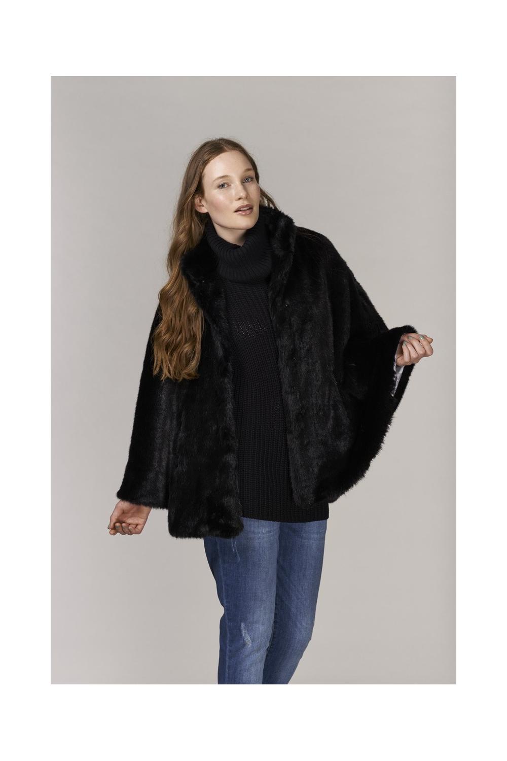 Unreal Fur URF8600255-BLK - Embrace Me Cape Black