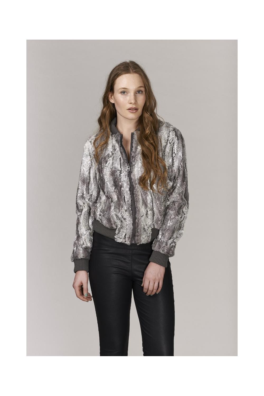 Unreal Fur URF8600495-SLV - Scene Maker Jacket Silver