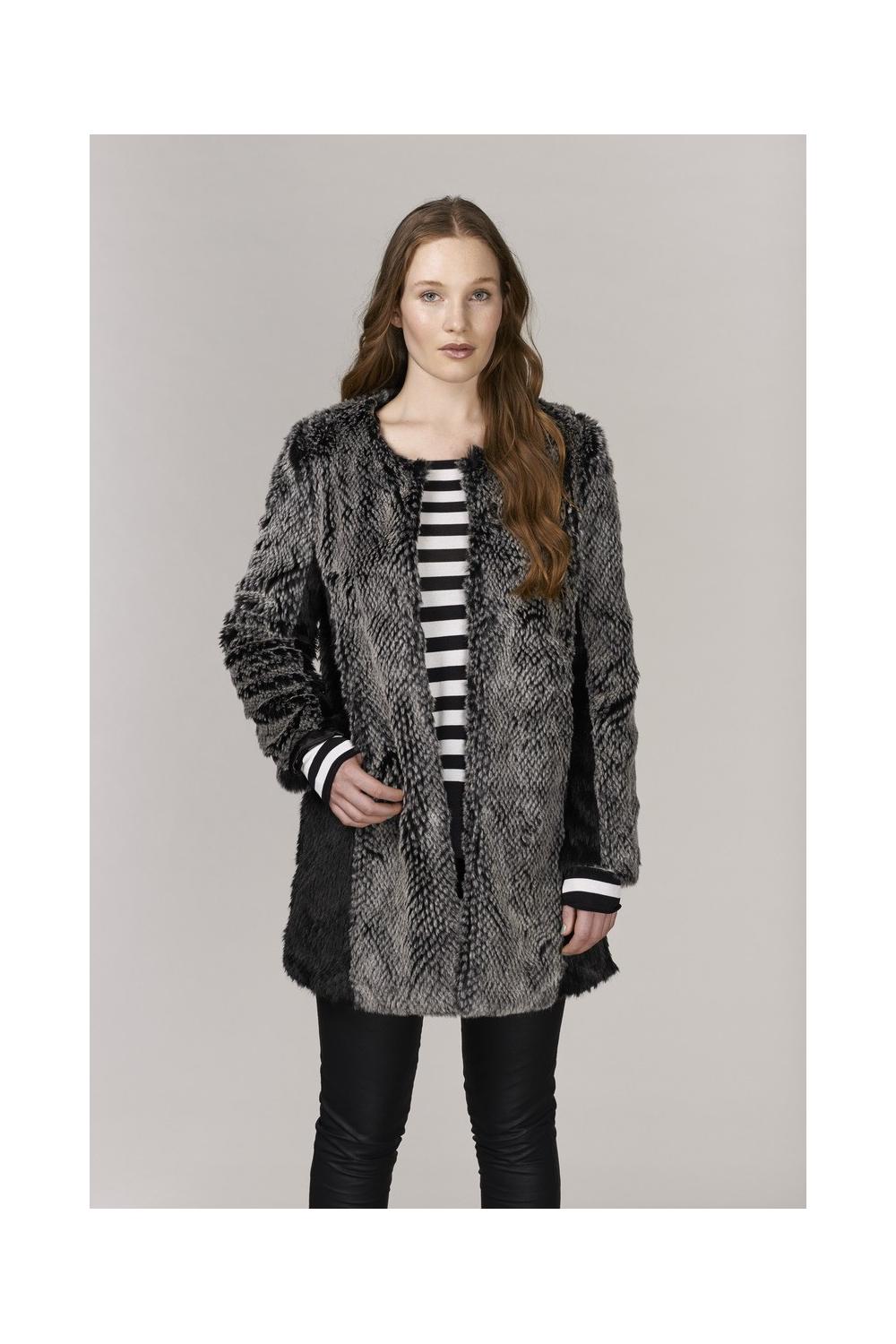 Unreal Fur URF8600715-GRB - Milky Way Coat Grey/Black