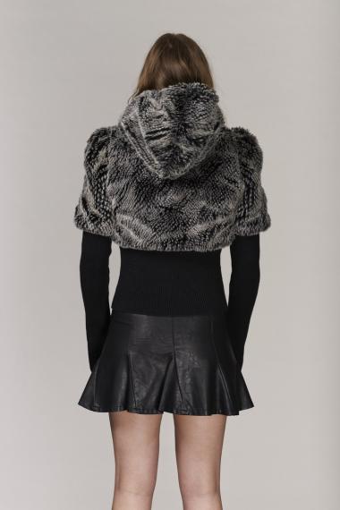 Unreal Fur URF8600830-BVL - Furry Belle Skirt Black Vegan Leather